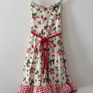SweetHoney strawberry Sundress with Spaghetti Straps